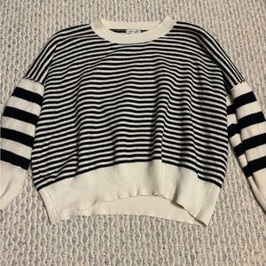 Women’s Striped Black and White Sweater